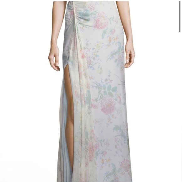 100% Silk Ralph Lauren Purple Label Victoria Floral-Print A-Line Silk Maxi Skirt - Picture 2 of 12